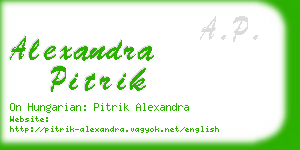 alexandra pitrik business card